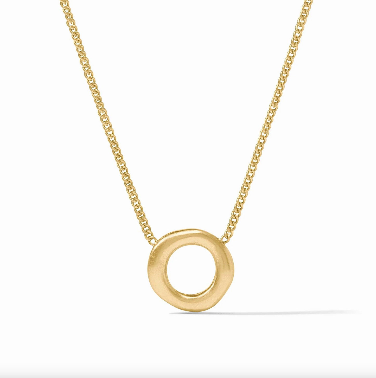 Wave Circle Delicate Necklace Gold