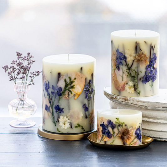 Vanilla Rain Small Round Botanical Candle