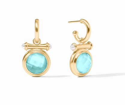 Bamboo Hoop & Charm Earring