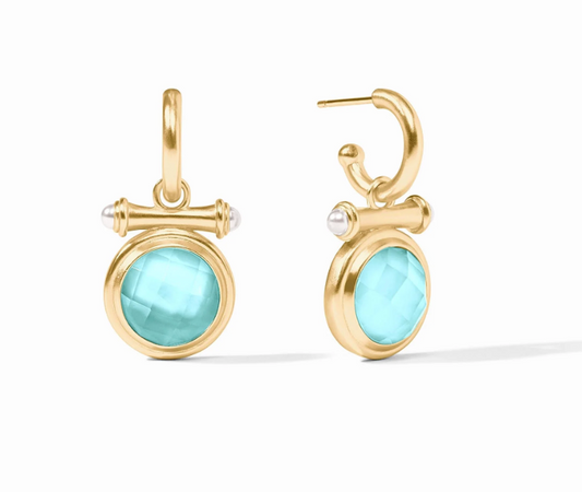 Bamboo Hoop & Charm Earring