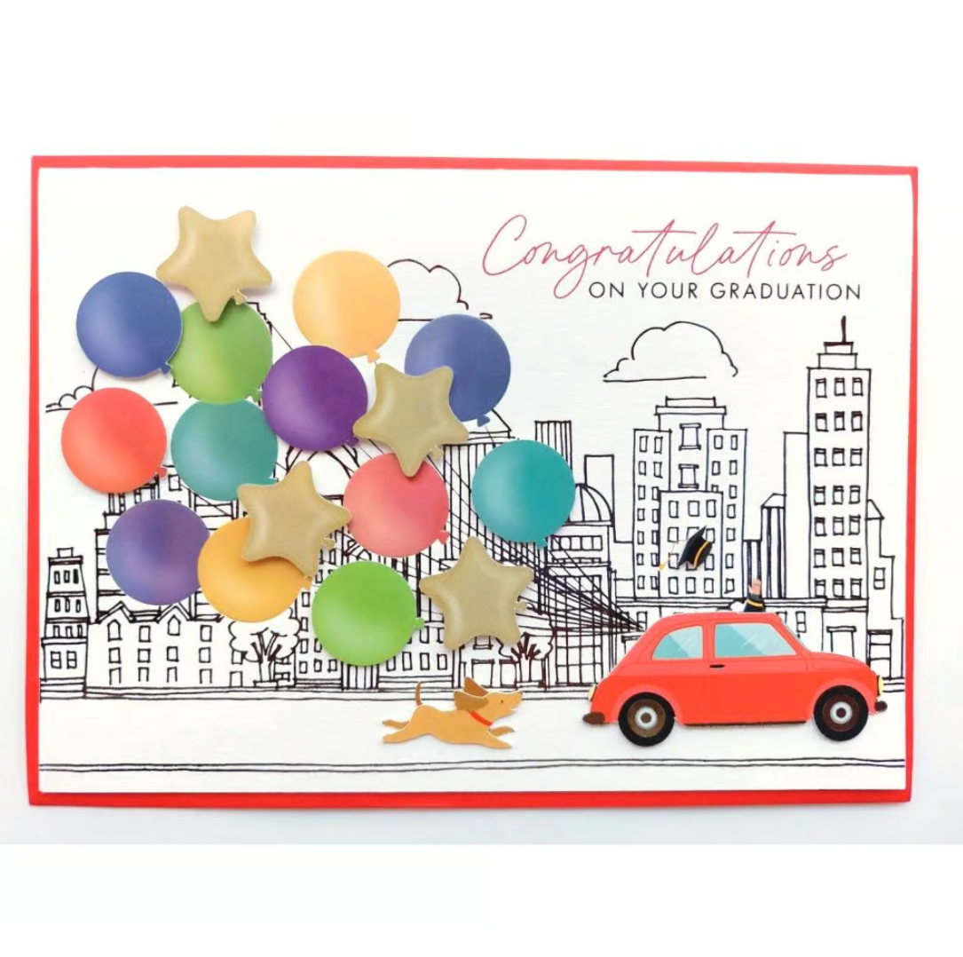Grad Car with Balloons