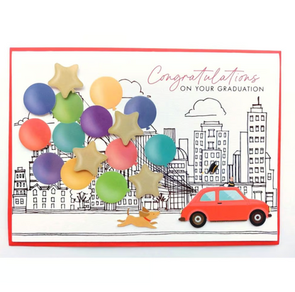Grad Car with Balloons