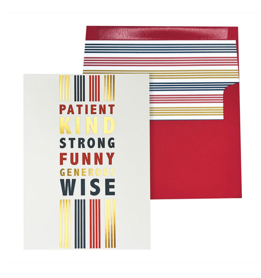 Letterpress Lettering Father's Day Card
