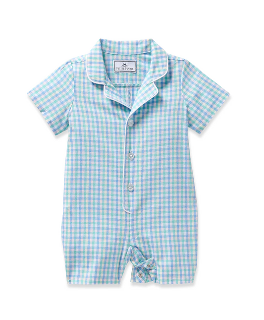 Baby's Twill Summer Romper in Spring Gingham