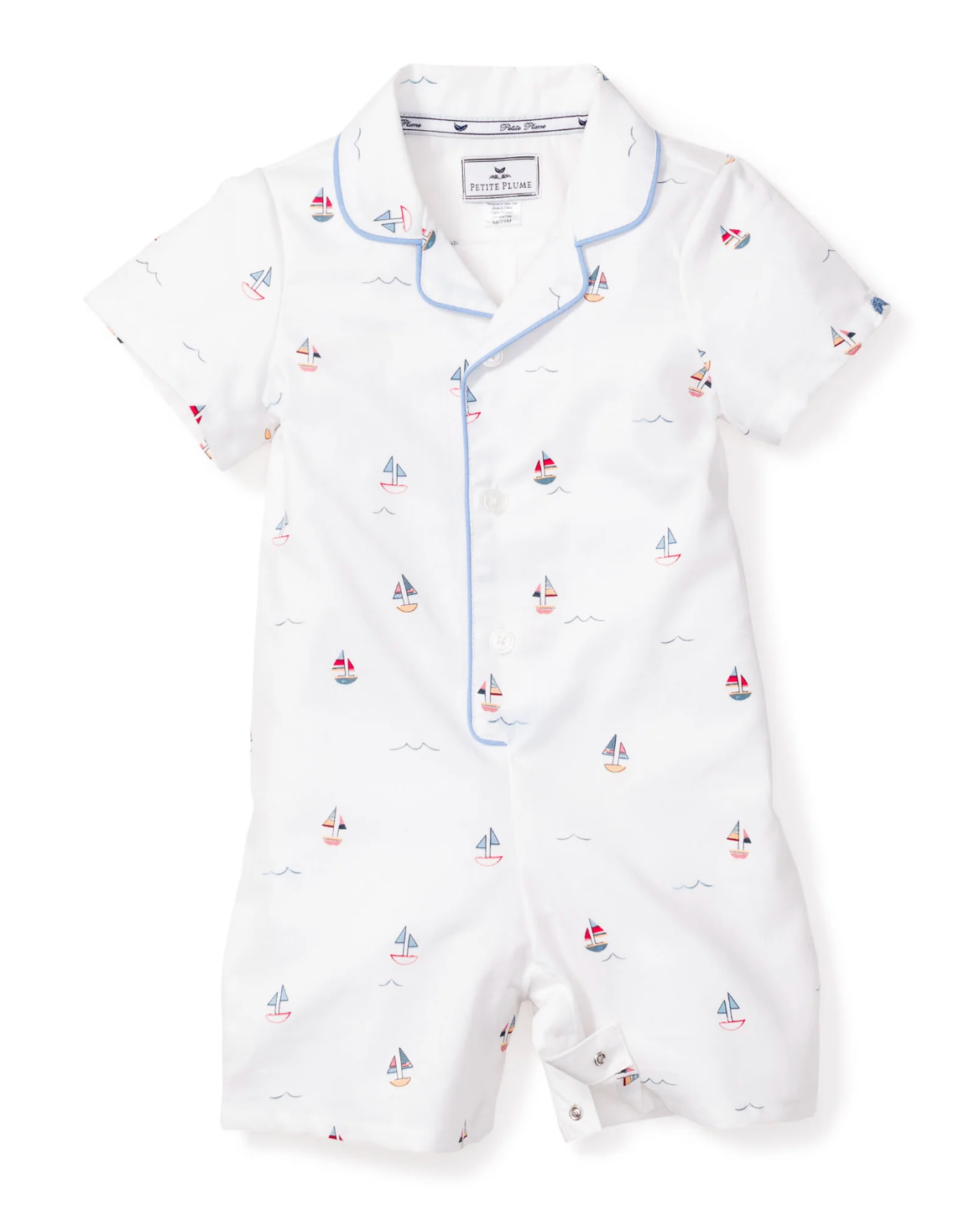 Baby's Twill Summer Romper in Bateau