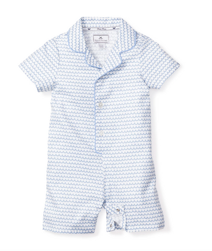 Baby's Twill Summer Romper in La Mer