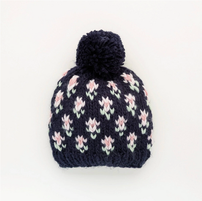 Bitty Blooms Indigo Beanie Hat for Baby & Kids