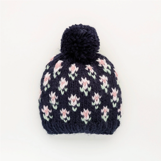 Bitty Blooms Indigo Beanie Hat for Baby & Kids