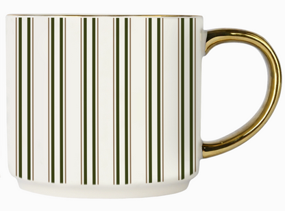 Green Stripe Coffee Mug