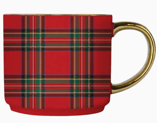 Red Plaid Coffee Mug
