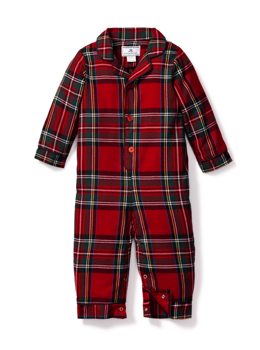Baby's Brushed Twill Classic Romper in Imperial Tartan
