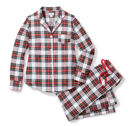 Women's Brushed Twill Pajama Set in Balmoral Tartan