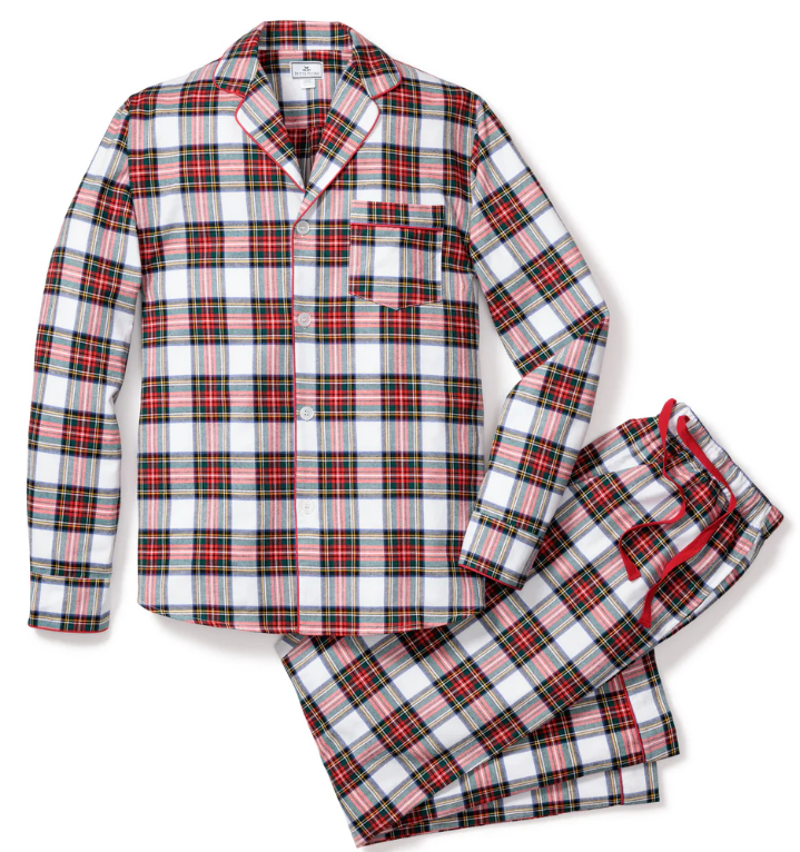 Men's Brushed Twill Pajama Set in Balmoral Tartan
