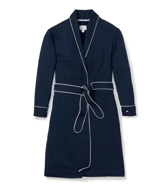 Women's Pima Robe in Navy