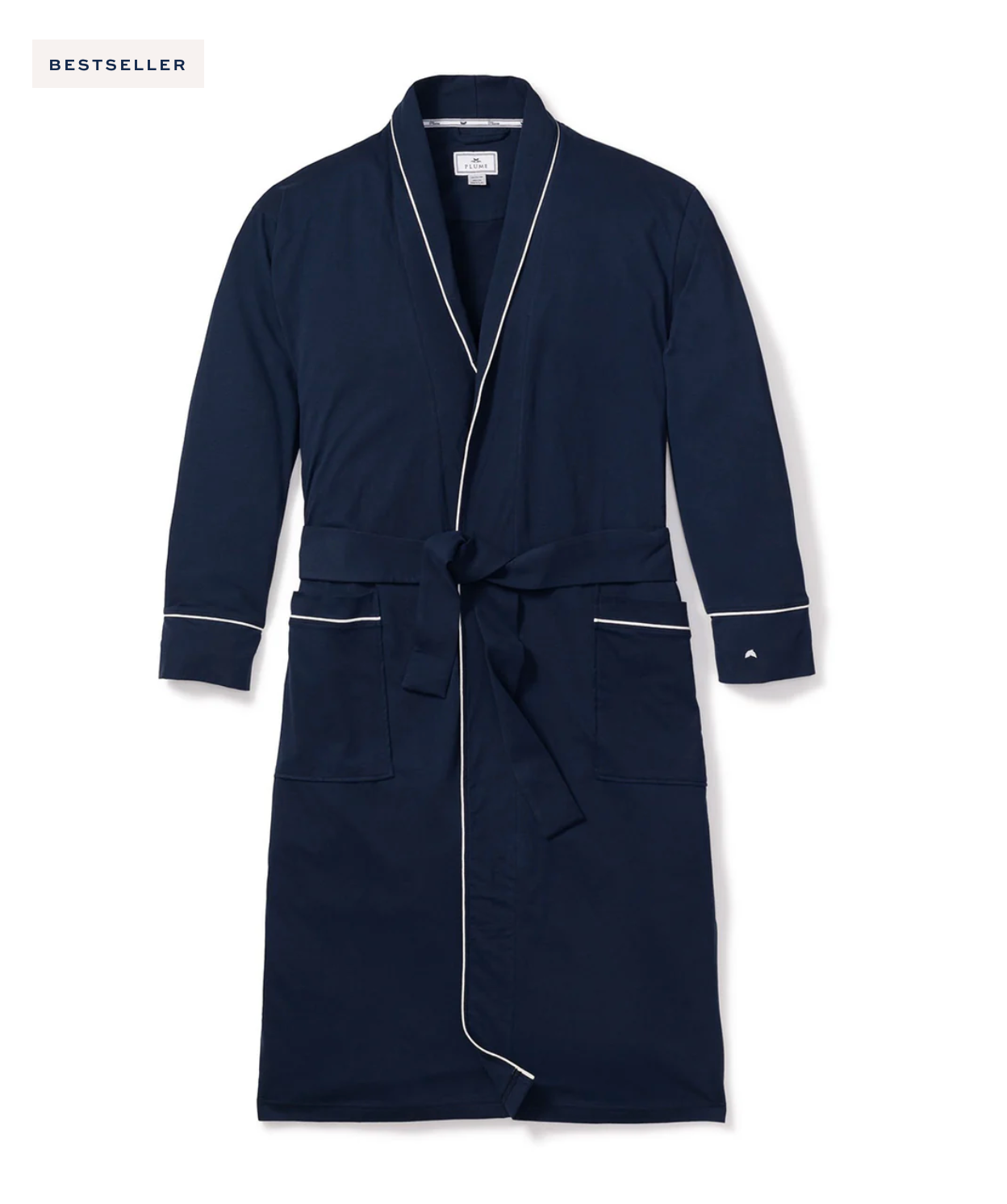 Men's Pima Robe in Navy