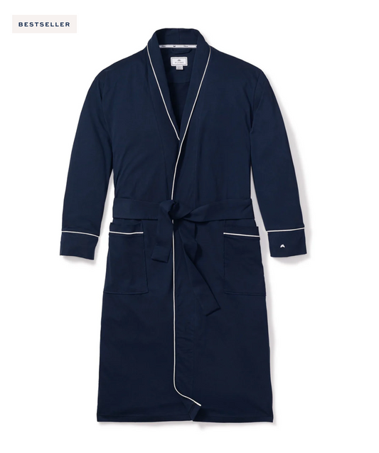 Men's Pima Robe in Navy