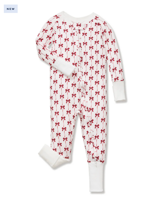 Baby's Pima Peekaboo Romper in Blissful Bows