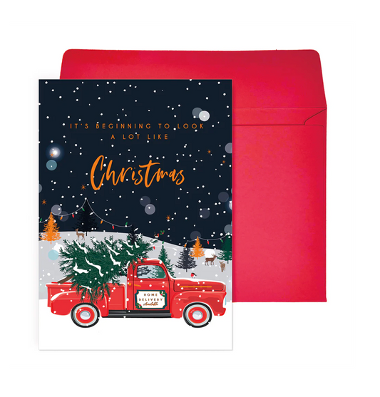 Red Truck Christmas Card