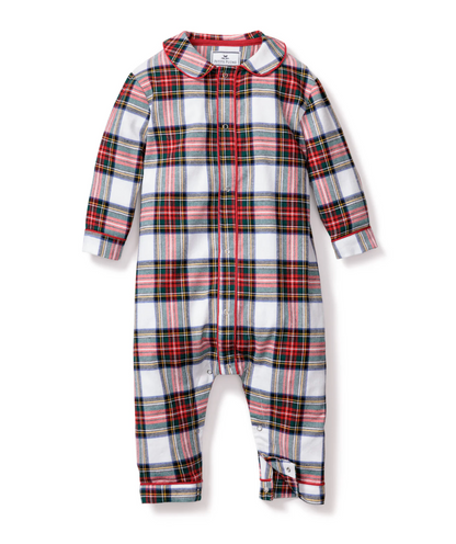 Baby's Brushed Twill Cambridge Romper in Balmoral Tartan
