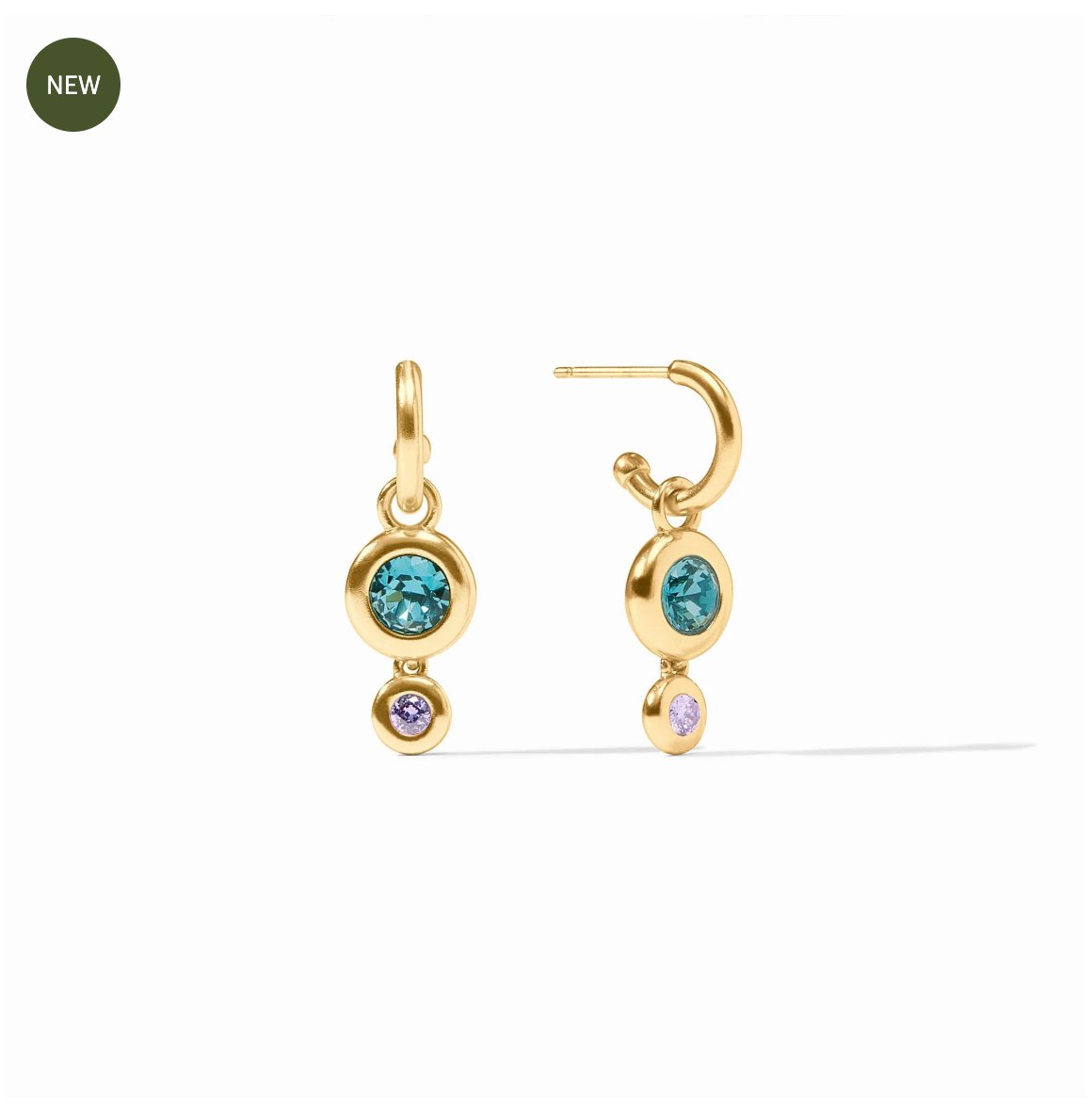 Rainbow Duo Hoop & Charm Earring