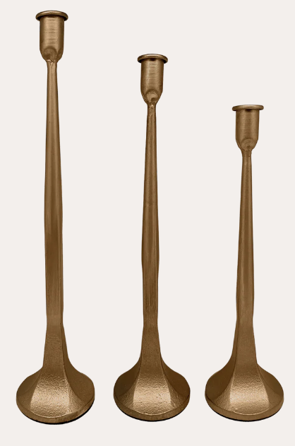 Cast Iron Taper Candle Holders Set of 3