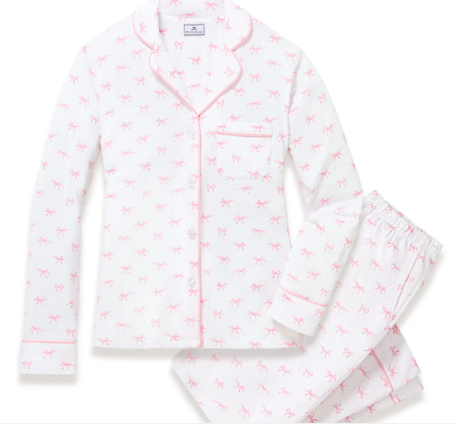 Women's Pima Pajama Set in Blushing Bows