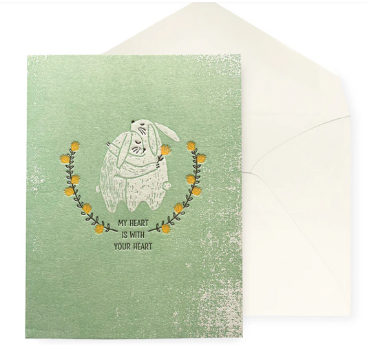 Bunnies Hugging Sympathy Card