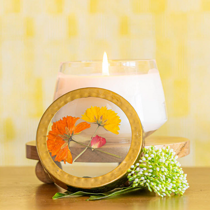Accent Pressed Floral Candle - Sugared Citrus
