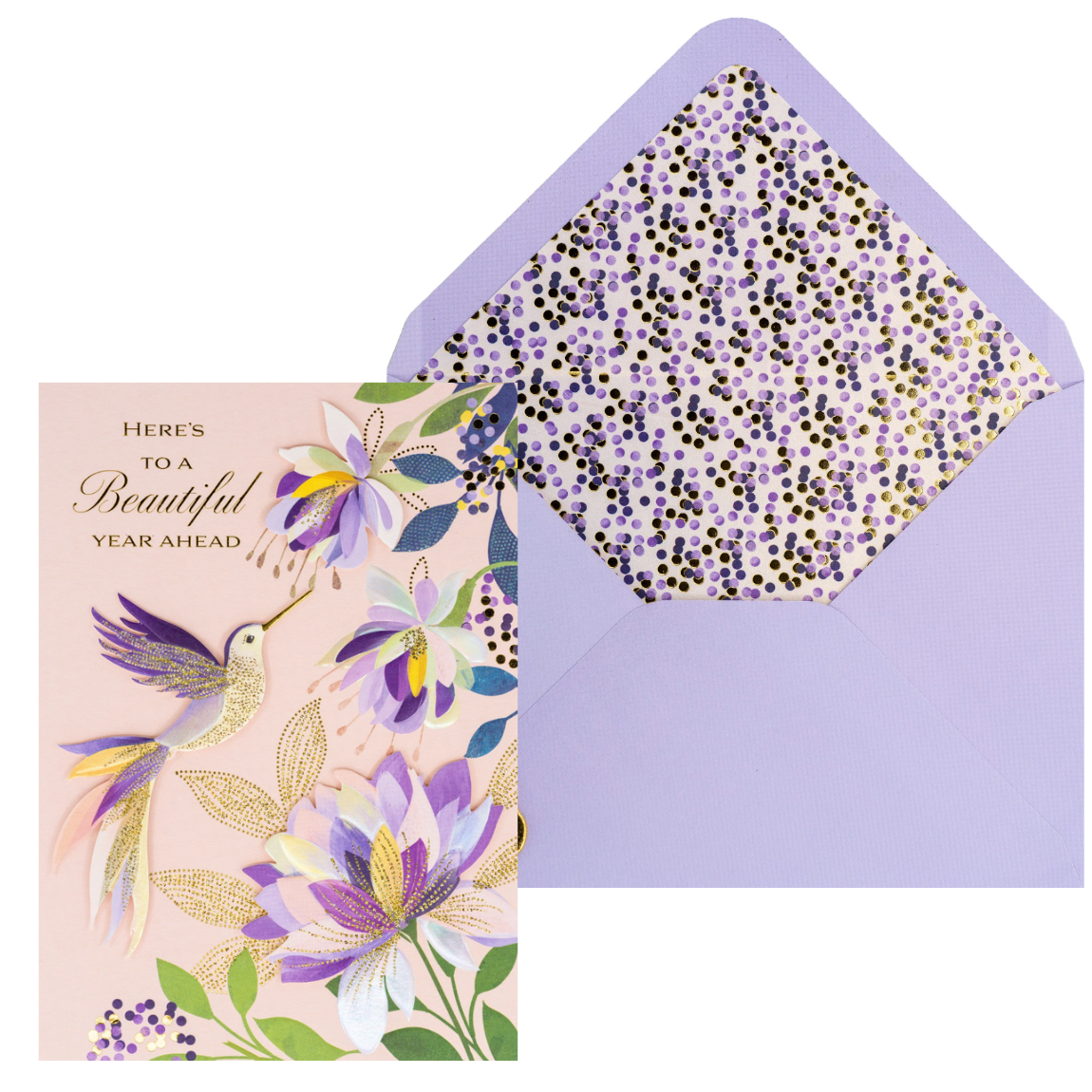 Fuchsias Hummingbird Birthday Card NEW
