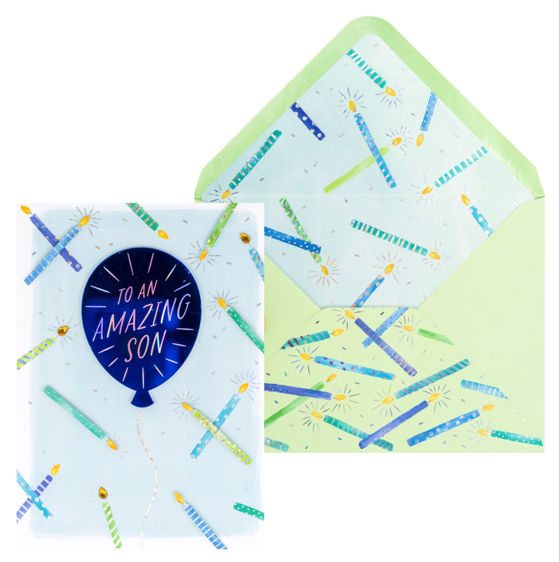 Son Balloons and Confetti Birthday Card NEW