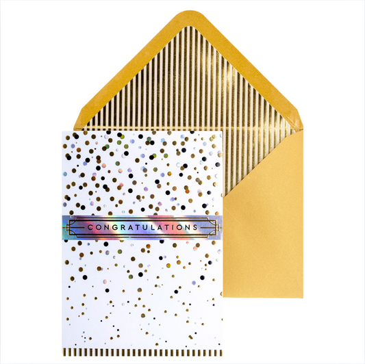 Dotted Confetti Congratulations Card NEW