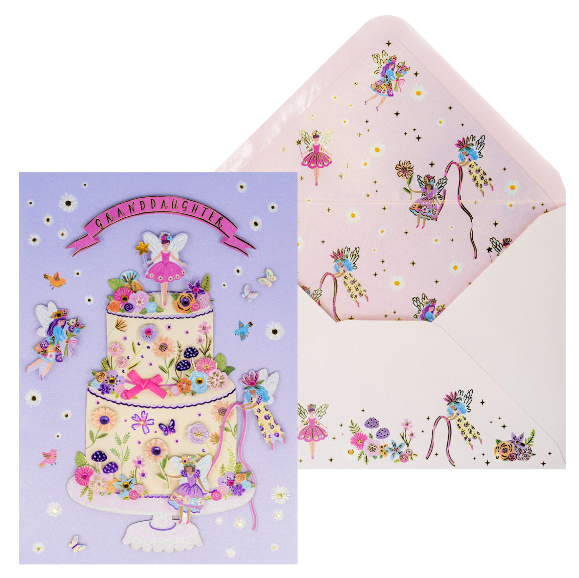 Granddaughter Fairy Cake Birthday Card NEW