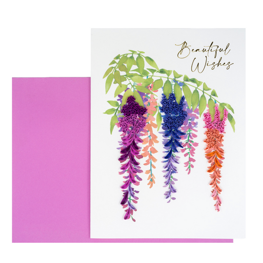 Quilled Wisteria Birthday Card NEW