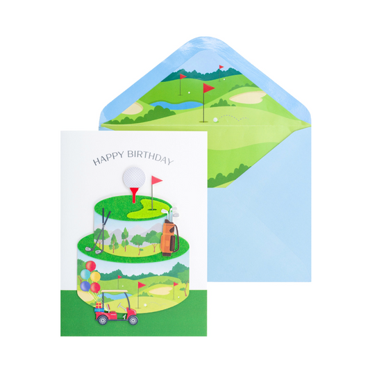 Golf Cake Birthday Card NEW