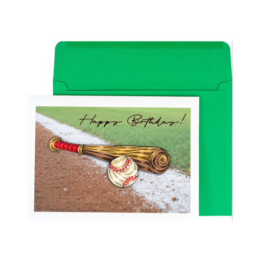 Quilled Baseball & Bat Birthday Card NEW