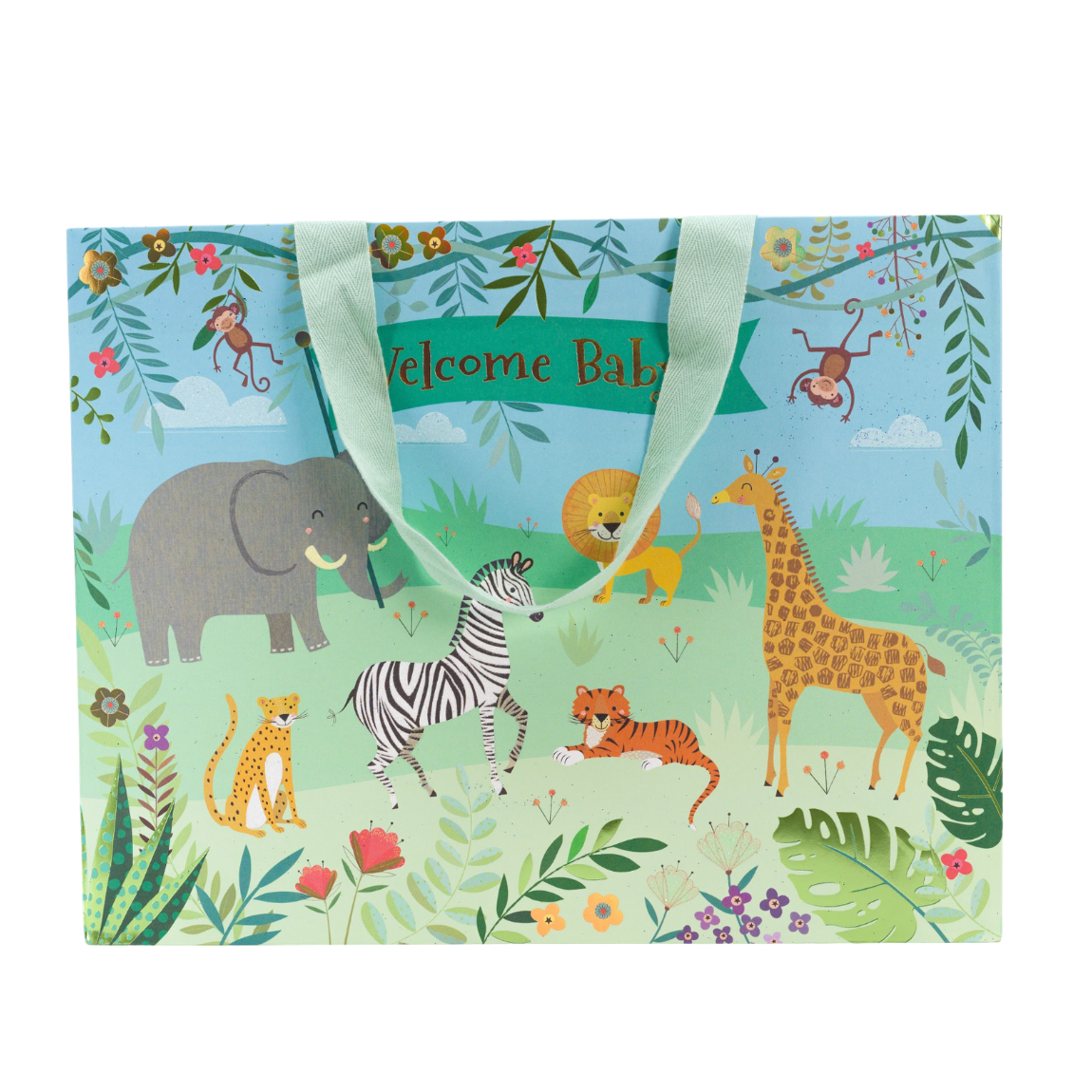 Jungle Baby Large Horizontal Gift Bag