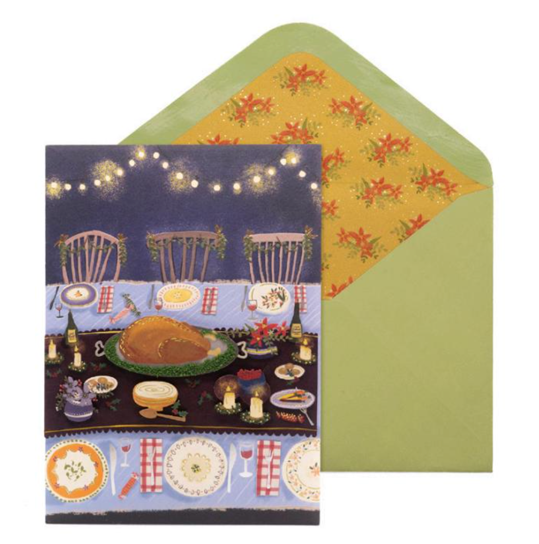 Dinner Table Thanksgiving Card NEW