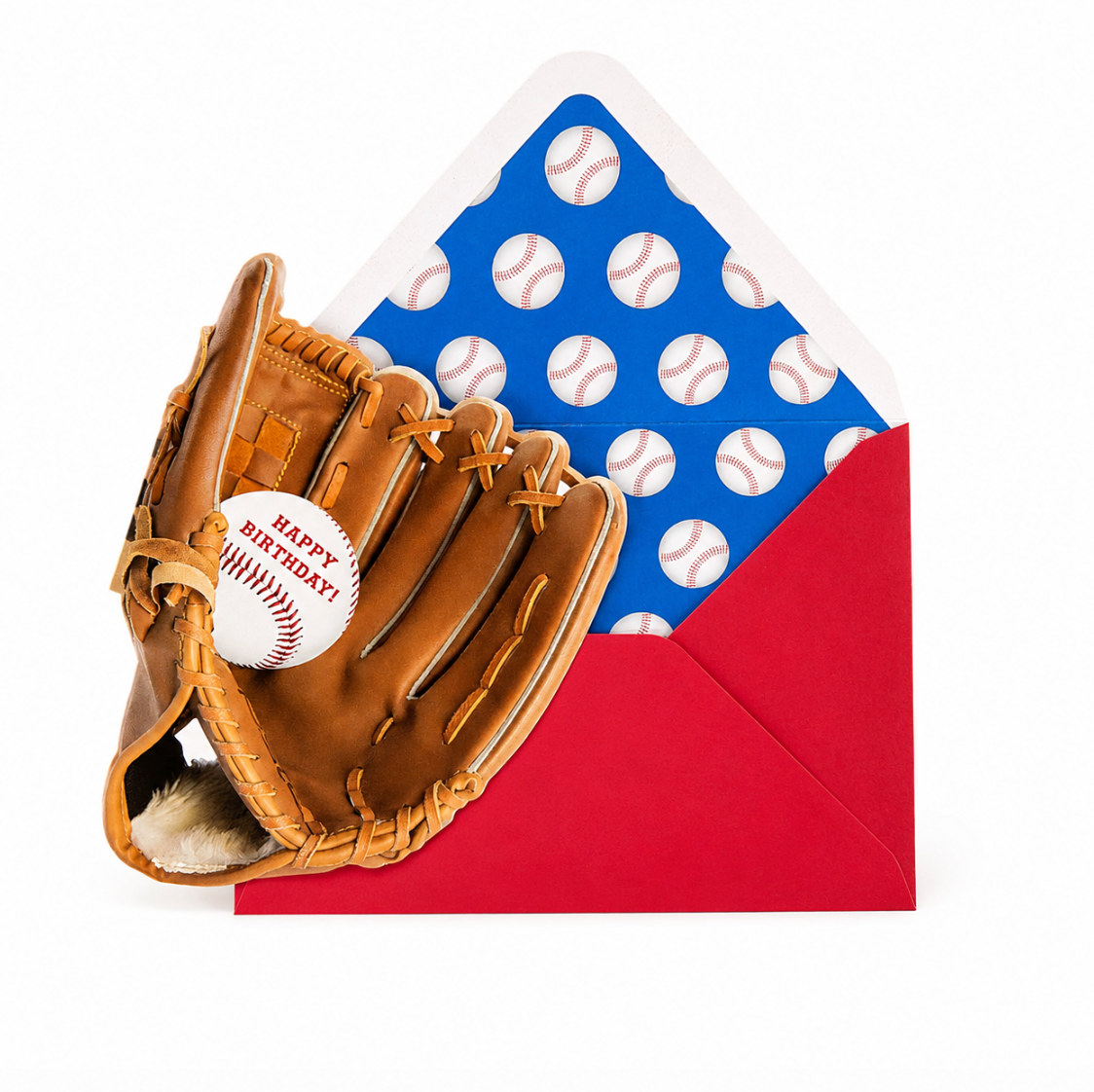 Die Cut Baseball Glove Birthday Card