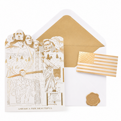 Laser Cut American Monuments Blank Card