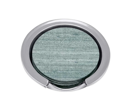 Capri Faux Grasscloth Signature Coaster Set