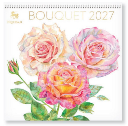 Bouquet 2027 Spiral Wall Calendar