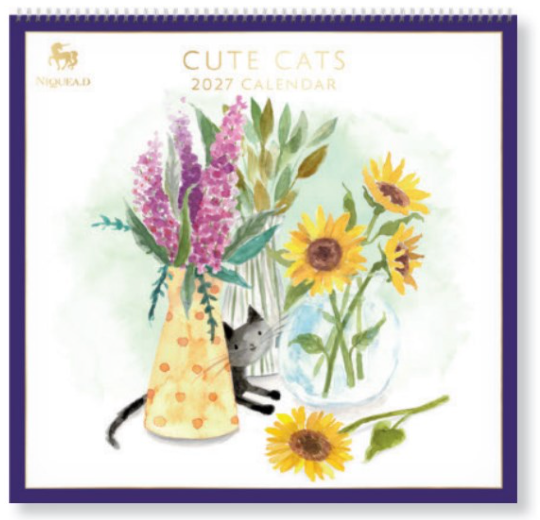 Cute Cats 2027 Spiral Wall Calendar