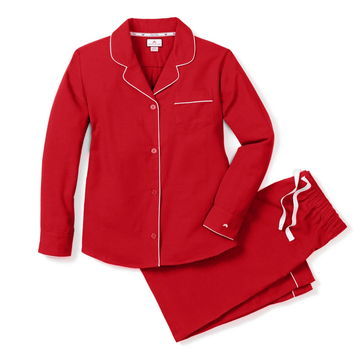 Women's Flannel Pajama Set in Red