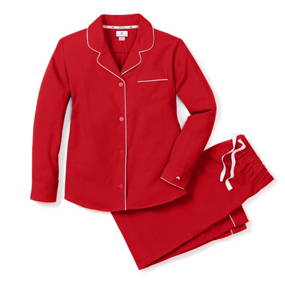 Women's Flannel Pajama Set in Red