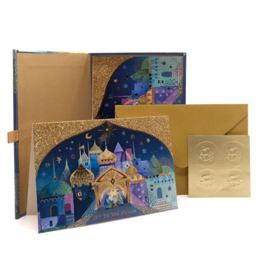 Moonlit Nativity Scene Boxed Christmas Cards