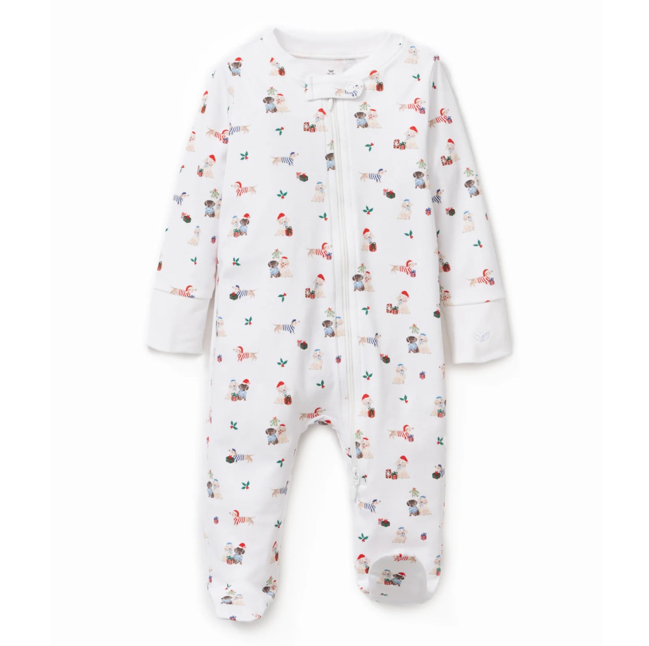 Baby's Footie Romper in Woof de Noel