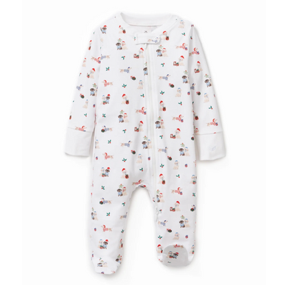 Baby's Footie Romper in Woof de Noel