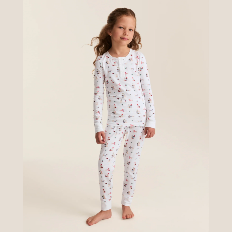 Kid's Snug Fit Pajama Set in Woof de Noel