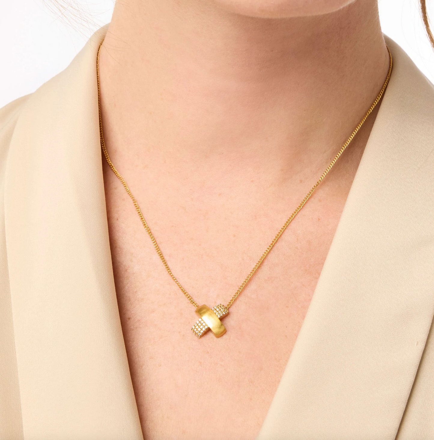 Catalina X Pavé Delicate Necklace