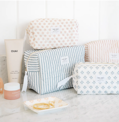 Rose Polka Dot Small Cosmetic Pouch